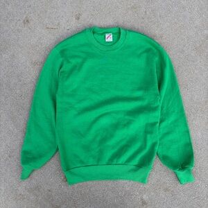 Vintage Jerzees Made in USA Green Crewneck Sweater